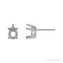 Sapphire Row Pear 5-Prong Floral Earrings setting in 14K White Gold, shown with a center stone (sold separately)