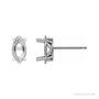 Sapphire Row Marquise 4-Prong Floral Stud Earrings setting in 14K White Gold, shown with a center stone (sold separately)