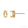 Sapphire Row Marquise 4-Prong Floral Stud Earrings setting in 14K Yellow Gold, shown with a center stone (sold separately)