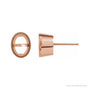 Sapphire Row Tapered Bezel Earrings setting in 14K Rose Gold, shown with a center stone (sold separately)