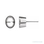 Sapphire Row Tapered Bezel Earrings setting in 14K White Gold, shown with a center stone (sold separately)