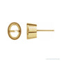 Sapphire Row Tapered Bezel Earrings setting in 14K Yellow Gold, shown with a center stone (sold separately)