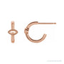 Sapphire Row Accented Huggie Earrings setting in 14K Rose Gold, shown with a center stone (sold separately)