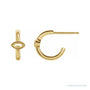 Sapphire Row Accented Huggie Earrings setting in 14K Yellow Gold, shown with a center stone (sold separately)