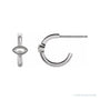 Sapphire Row Accented Huggie Earrings setting in Platinum, shown with a center stone (sold separately)