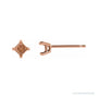 Sapphire Row Square 4-Prong Stud Earrings setting in 14K Rose Gold, shown with a center stone (sold separately)
