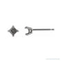Sapphire Row Square 4-Prong Stud Earrings setting in Platinum, shown with a center stone (sold separately)
