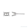Sapphire Row Emerald 4-Prong Stud Earrings setting in Platinum, shown with a center stone (sold separately)