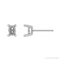 Sapphire Row Oval 4-Prong Rose-Cut Stud Earrings setting in Platinum, shown with a center stone (sold separately)