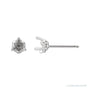 Sapphire Row Round 3-Prong Stud Earrings setting in 14K White Gold, shown with a center stone (sold separately)