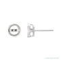 Sapphire Row Pearl Earrings setting in Platinum, shown without a pearl (pearl sold separately)