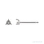 Sapphire Row Seed Pearl 3-Prong Stud Earrings setting in Platinum, shown without a pearl (pearl sold separately)