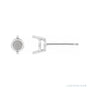Sapphire Row Round 2-Prong Stud Earrings setting in Platinum, shown with a center stone (sold separately)