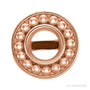 Sapphire Row Bezel-Set Beaded Earrings setting in 14K Rose Gold, shown with a center stone (sold separately)