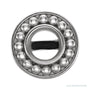 Sapphire Row Bezel-Set Beaded Earrings setting in 14K White Gold, shown with a center stone (sold separately)