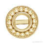 Sapphire Row Bezel-Set Beaded Earrings setting in 14K Yellow Gold, shown with a center stone (sold separately)
