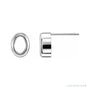 Sapphire Row Oval Back-Set Bezel Earrings setting in 14K White Gold, shown with a center stone (sold separately)