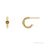 Sapphire Row Bezel-Set Huggie Earrings setting in 14K Yellow Gold, shown with a center stone (sold separately)