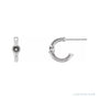 Sapphire Row Bezel-Set Huggie Earrings setting in Platinum, shown with a center stone (sold separately)
