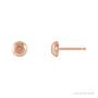Sapphire Row Round Bezel-Set Stud Earrings setting in 14K Rose Gold, shown with a center stone (sold separately)