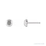 Sapphire Row Round Bezel-Set Stud Earrings setting in Platinum, shown with a center stone (sold separately)