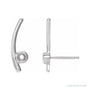 Sapphire Row Bezel-Set Ear Climbers Earrings setting in Platinum, shown with a center stone (sold separately)