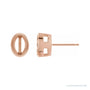 Sapphire Row Oval Tapered Bezel-Set Earrings setting in 14K Rose Gold, shown with a center stone (sold separately)