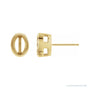 Sapphire Row Oval Tapered Bezel-Set Earrings setting in 14K Yellow Gold, shown with a center stone (sold separately)