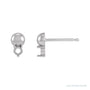 Sapphire Row Accented Bead Earrings setting in 14K White Gold, shown with a center stone (sold separately)