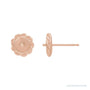 Sapphire Row Pearl Rope Earrings setting in 14K Rose Gold, shown without a pearl (pearl sold separately)