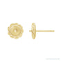 Sapphire Row Pearl Rope Earrings setting in 14K Yellow Gold, shown without a pearl (pearl sold separately)