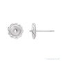 Sapphire Row Pearl Rope Earrings setting in Platinum, shown without a pearl (pearl sold separately)