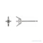 Sapphire Row Lozenge 4-Prong Stud Earrings setting in 14K White Gold, shown with a center stone (sold separately)