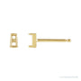 Sapphire Row Tapered Baguette Channel-Set Stud Earrings setting in 14K Yellow Gold, shown with a center stone (sold separately)