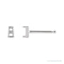 Sapphire Row Tapered Baguette Channel-Set Stud Earrings setting in Platinum, shown with a center stone (sold separately)
