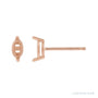 Sapphire Row Oval 2-Prong Stud Earrings setting in 14K Rose Gold, shown with a center stone (sold separately)