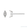 Sapphire Row Oval 2-Prong Stud Earrings setting in 14K White Gold, shown with a center stone (sold separately)