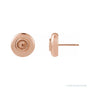 Sapphire Row Bezel-Set Puffed Stud Earrings setting in 14K Rose Gold, shown with a center stone (sold separately)