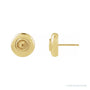 Sapphire Row Bezel-Set Puffed Stud Earrings setting in 14K Yellow Gold, shown with a center stone (sold separately)