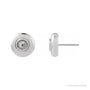 Sapphire Row Bezel-Set Puffed Stud Earrings setting in Platinum, shown with a center stone (sold separately)