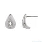Sapphire Row Pear Bezel Set Earrings setting in Platinum, shown with a center stone (sold separately)