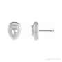 Sapphire Row Solitaire Earrings setting in 14K White Gold, shown with a center stone (sold separately)