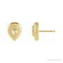 Sapphire Row Solitaire Earrings setting in 14K Yellow Gold, shown with a center stone (sold separately)