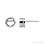 Sapphire Row Round Bezel-Set Birthstone Stud Earrings setting in 14K White Gold, shown with a center stone (sold separately)