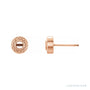 Sapphire Row Bezel-Set Earrings setting in 14K Rose Gold, shown with a center stone (sold separately)