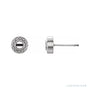 Sapphire Row Bezel-Set Earrings setting in Platinum, shown with a center stone (sold separately)