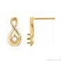 Sapphire Row Infinity-Inspired Earrings setting in 14K Yellow Gold, shown with a center stone (sold separately)