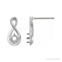 Sapphire Row Infinity-Inspired Earrings setting in Platinum, shown with a center stone (sold separately)