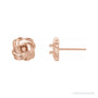Sapphire Row Knot Earrings setting in 14K Rose Gold, shown with a center stone (sold separately)