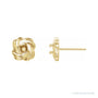 Sapphire Row Knot Earrings setting in 14K Yellow Gold, shown with a center stone (sold separately)